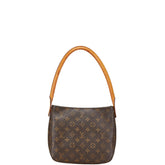 ルイ ヴィトン モノグラム ルーピングMM ワンショルダーバッグ ハンドバッグ M51146 ブラウン PVC レザー レディース LOUIS VUITTON 【中古】